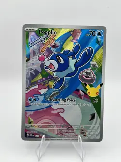 Pokemon First Partner Illustration Collection Popplio Black Star Full Art #045 - Image 1