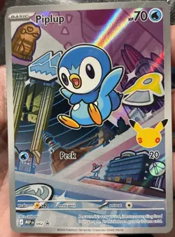 Pokemon TCG Piplup MEP042 First Partners 30th Anniversary Black Star Promo RARE - Image 1