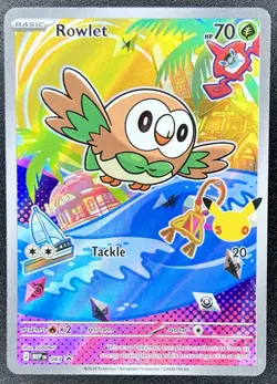 Rowlet 043 First Partner Illustration Collection Series 1 Promo Pokemon NM - Image 1