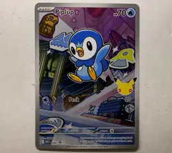 Piplup 042 First Partners Illustration Rare Black Star Promo Pokemon TCG MINT - Image 1