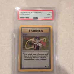 Pokemon Gym Challenge Unlimited 19/132 Holo Rare Koga PSA 9 - Image 1