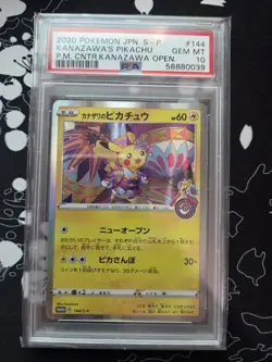 Pokemon TCG Kanazawa's Pikachu 144/S-P Pokemon Center Promo PSA 10 2020 - Image 1