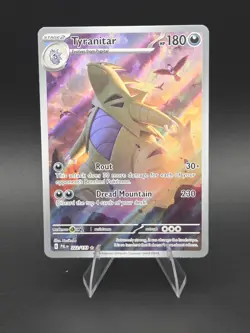 Tyranitar Illustration Rare Holo 222/193 SV02 Paldea Evolved Pokemon - Image 1