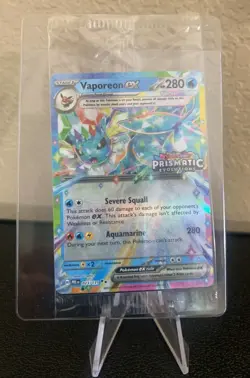 Pokemon TCG: Vaporeon ex Promo | Prismatic Evolutions Stamp |023/131 | SEALED - Image 1