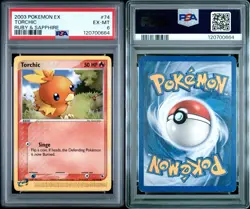 2003 POKEMON EX RUBY & SAPPHIRE 74 TORCHIC EXCELLENT-MINT PSA 6 - Image 3
