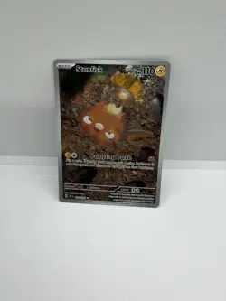 Pokemon Stunfisk Illustration Rare Full Art Holo 202/191 SV8 Basic HP 110 - Image 1