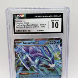 CGC 10 - 2023 Pokemon Suicune ex 010/034 - Blastoise & Deck Classic Collection - Image 2