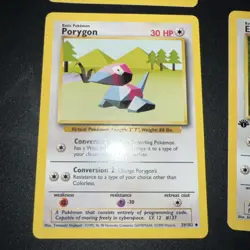 VTG. Lot Of 6 Pokemon Cards 1999/2000 Wartortle, Poliwhirl, Polygon, Eevee - Image 4