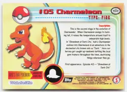 Charmeleon #5 Topps Trading Cards Series 1 Pokemon Moderately Played - Image 2