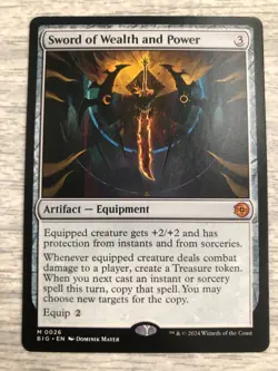 MTG Sword of Wealth and Power 0026 The Big Score Magic NM FREE SHIPPING - Image 1