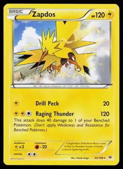 Zapdos 23/108 Rare XY - Roaring Skies Pokemon Card - Image 1
