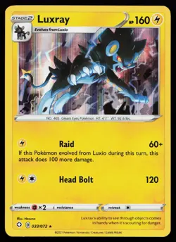 Luxray 033/072 Holo Rare Shining Fates Pokemon Card - Image 1