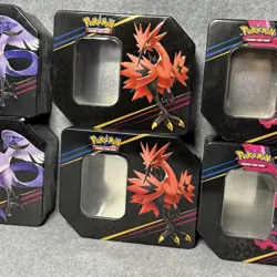 Pokemon Empty Tins Lot of 9 Assorted Galarian Articuno Zapdos Moltres - Image 4