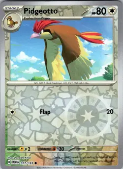 PIDGEOTTO 017/165 C 151 POKEMON REVERSE HOLO NM/M - Image 1