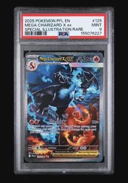 Pokemon 2025 Mega Charizard X ex 125/094 SIR Phantasmal Flames PSA 9 - Image 2