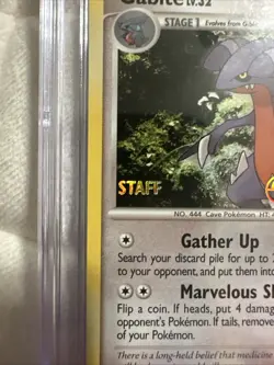 Gabite STAFF Prerelease CGC 9 Mint Pokemon Mysterious Treasures 48/123 2007 Rare - Image 4