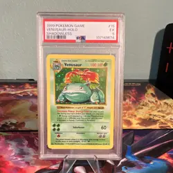 Wizards of the Coast Venusaur Base Set Shadowless Holo 15/102 1999 PSA 5 - Image 1