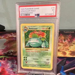 Wizards of the Coast Venusaur Base Set Shadowless Holo 15/102 1999 PSA 5 - Image 2