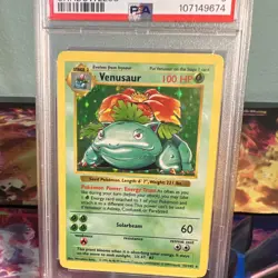 Wizards of the Coast Venusaur Base Set Shadowless Holo 15/102 1999 PSA 5 - Image 3