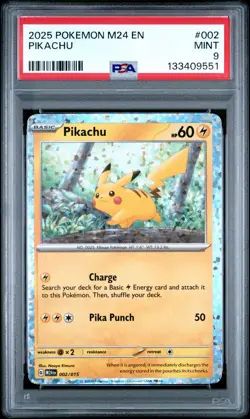 2025 POKEMON M24 EN-MCDONALD'S COLLECTION #002 PIKACHU PSA 9 - Image 1