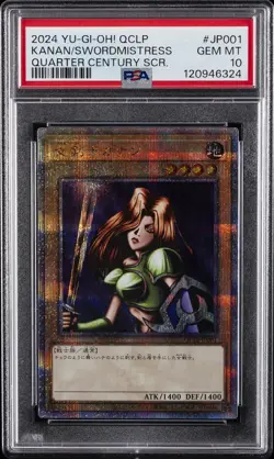2024 QUARTER CENTURY SECRET RARE #JP001 KANAN THE SWORDMISTRESS PSA 10 - Image 1
