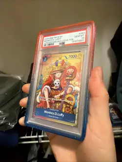 2024 One Piece EN Convention Exclusive Foil #043 Monkey D. Luffy PSA 10 GEM MINT - Image 3