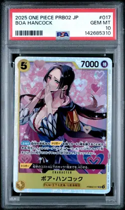 PSA 10 BOA HANCOCK SR 💗 PRB02-017 Japanese Gem Mint 💎 One Piece - Image 2