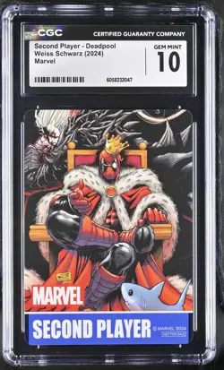 CGC GEM MINT 10 Second Player - Deadpool 2024 Marvel Weiss Schwarz - Image 1