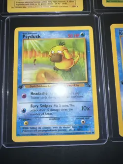 VTG. 1st Edition Pokemon Cards-6 Cards-zubat, Electrode, Mr. Mime, Psyduck, Krab - Image 3