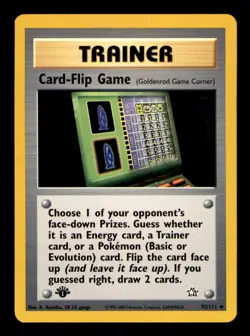 Card-Flip Game 92/111 Uncommon Neo Genesis Pokemon 1st Edition Near Mint - Image 1