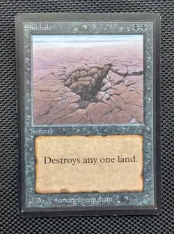 MTG - Sinkhole - Beta Edition (unplayed, near mint) - Image 3