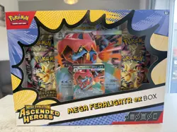 Pokemon TCG - Mega Evolution Ascended Heroes Feraligatr Mega EX Box New & Sealed - Image 1