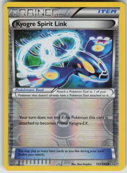 Pokemon TCG Kyogre Spirit Link Uncommon Reverse Holo XY - Primal Clash 132/160 - Image 1