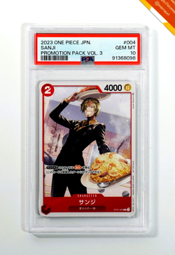 One Piece PSA 10 Sanji #ST01-004 Promotion Pack Vol.3 2023 Japanese - Image 1