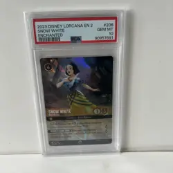 2023 DISNEY LORCANA EN 2 SNOW WHITE ENCHANTED PSA 10 - Image 1