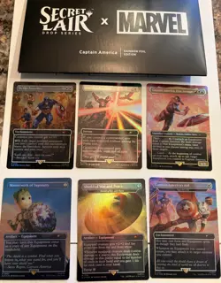 MTG Secret Lair x Marvel Captain America Rainbow Foil Edition 6-Card Lot ENG - Image 2