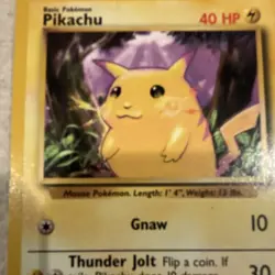 Pokemon TCG Pikachu 58/102 Regular Common English 1999 40 HP Card - Image 3