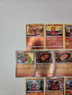 Lot of 10 Slugma Magcargo Various Pokemon Card Lot Reverse Holo Rare Collection - Image 3
