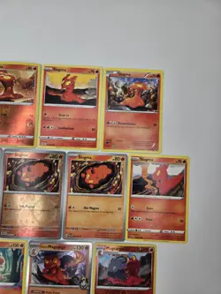 Lot of 10 Slugma Magcargo Various Pokemon Card Lot Reverse Holo Rare Collection - Image 4
