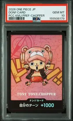 PSA 10 Tony Tony Chopper DON!! Card Promo One Piece Japanese Kumamoto Prefecture - Image 1