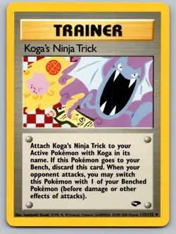 Koga's Ninja Trick 115/132 Uncommon Gym Challenge Pokemon Unlimited LP - Image 1