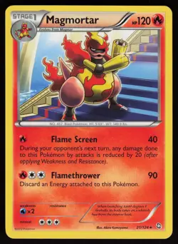 MAGMORTAR 21/124 RARE DRAGONS EXALTED POKEMON LP - Image 1