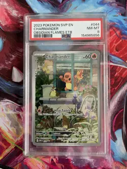 2023 Pokemon SVP Black Star Promo Charmander Obsidian Flames PSA 8 - Image 1