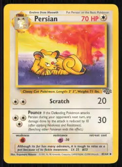 Persian 42/64 Uncommon Jungle Pokemon Unlimited Lightly Played - Image 1