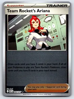 TEAM ROCKET'S ARIANA 202/217 REVERSE HOLO ME: ASCENDED HEROES POKEMON NEAR MINT - Image 1