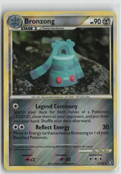 Bronzong 15/102 Rare HGSS Triumphant Pokemon Reverse Holo NM - Image 1