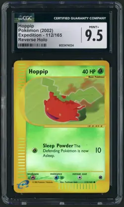 2002 Pokemon Expedition Hoppip Reverse Holo 112/165 CGC Mint 9.5+ - Image 1