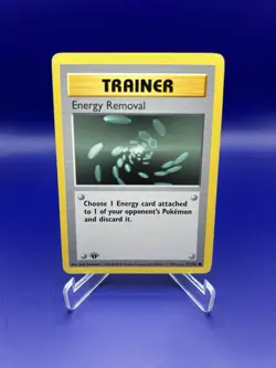 Pokemon TCG Energy Removal Trainer 92/102 Base Set Shadowless 1st Ed English - Image 2