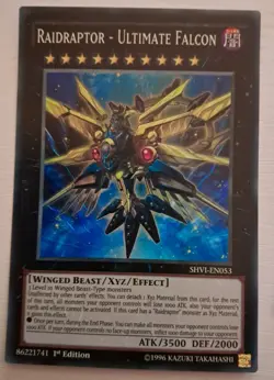 Yu-Gi-Oh! - Raidraptor - Ultimate Falcon - SHVI-EN053 - Super Rare - 1st Edition - Image 1