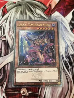 YUGIOH DARK MAGICIAN GIRL QUARTER CENTURY SECRET RARE RA04-EN107 - Image 1